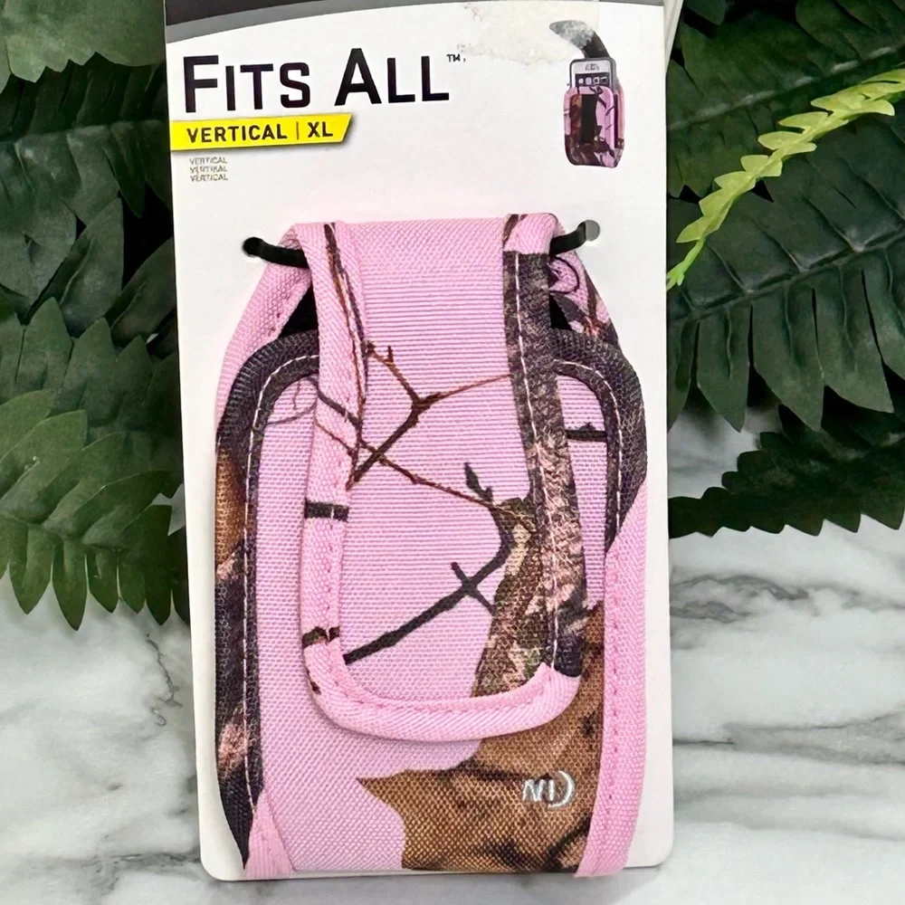 NEW* MOSSY OAK PINK CAMO FITS ALL VERTICAL XL CELL PHONE HOLSTER